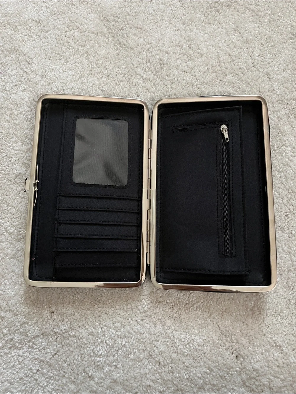 Black and Red Clutch/Wallet with Stud and Cross Detail